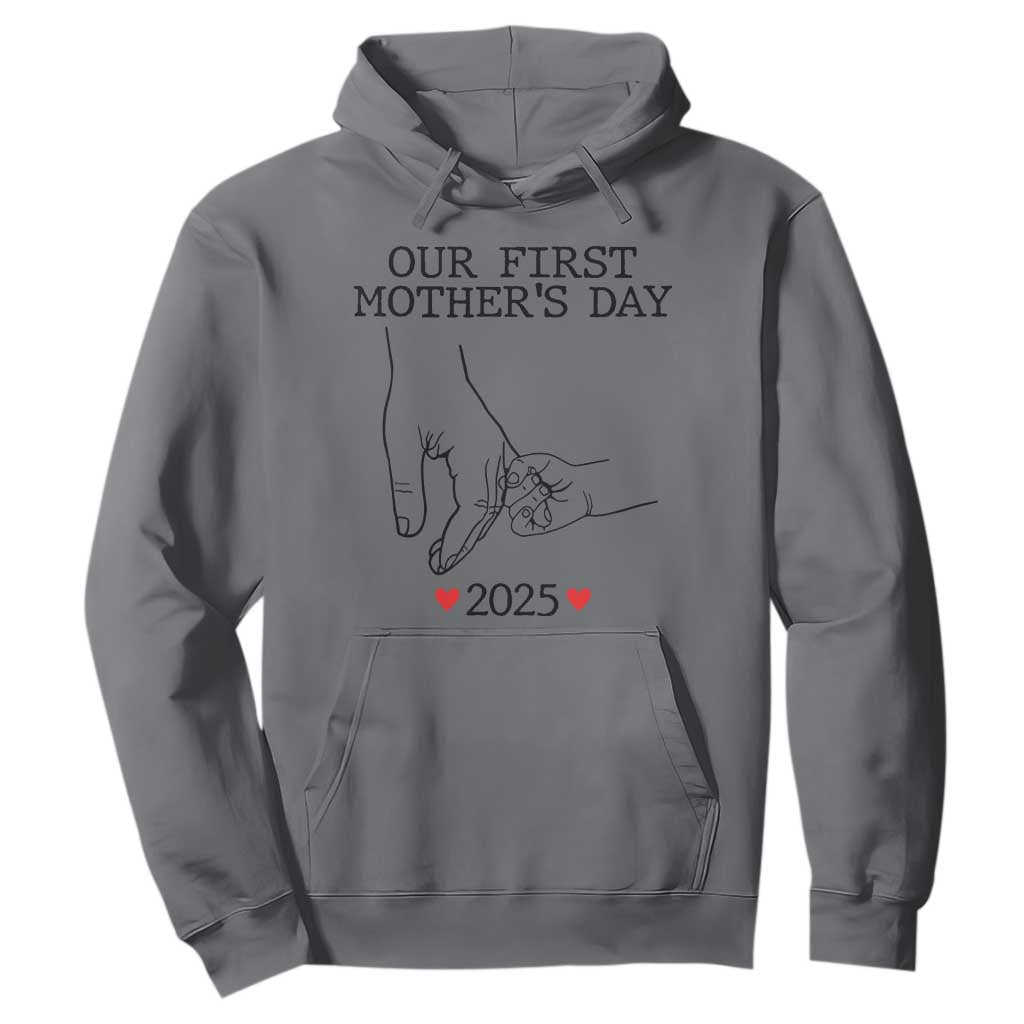 New Mom Est. 2025 Hoodie First Mothers Day Matching Gift Light TS02 Charcoal Print Your Wear