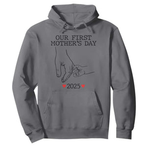 New Mom Est. 2025 Hoodie First Mothers Day Matching Gift Light TS02 Charcoal Print Your Wear