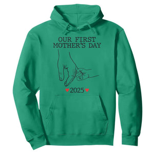 New Mom Est. 2025 Hoodie First Mothers Day Matching Gift Light TS02 Irish Green Print Your Wear