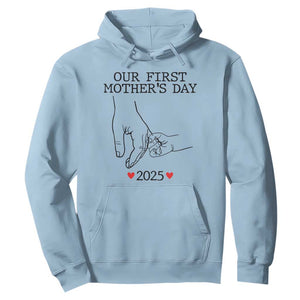 New Mom Est. 2025 Hoodie First Mothers Day Matching Gift Light TS02 Light Blue Print Your Wear