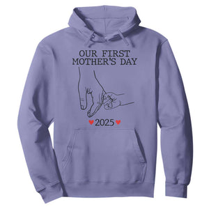 New Mom Est. 2025 Hoodie First Mothers Day Matching Gift Light TS02 Violet Print Your Wear