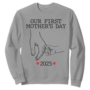 New Mom Est. 2025 Sweatshirt First Mothers Day Matching Gift Light TS02 Sport Gray Print Your Wear
