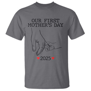 New Mom Est. 2025 T Shirt First Mothers Day Matching Gift Light TS02 Charcoal Print Your Wear