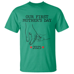 New Mom Est. 2025 T Shirt First Mothers Day Matching Gift Light TS02 Irish Green Print Your Wear