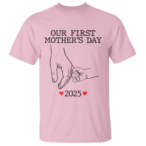 New Mom Est. 2025 T Shirt First Mothers Day Matching Gift Light TS02 Light Pink Print Your Wear
