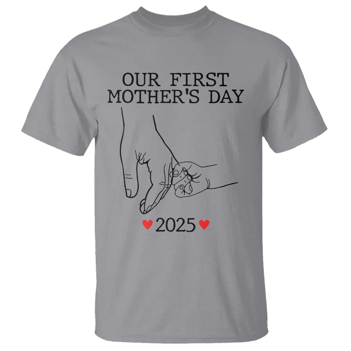 New Mom Est. 2025 T Shirt First Mothers Day Matching Gift Light TS02 Sport Gray Print Your Wear