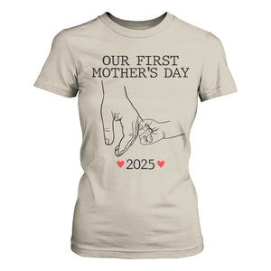 New Mom Est. 2025 T Shirt For Women First Mothers Day Matching Gift Light TS02 Sand Print Your Wear