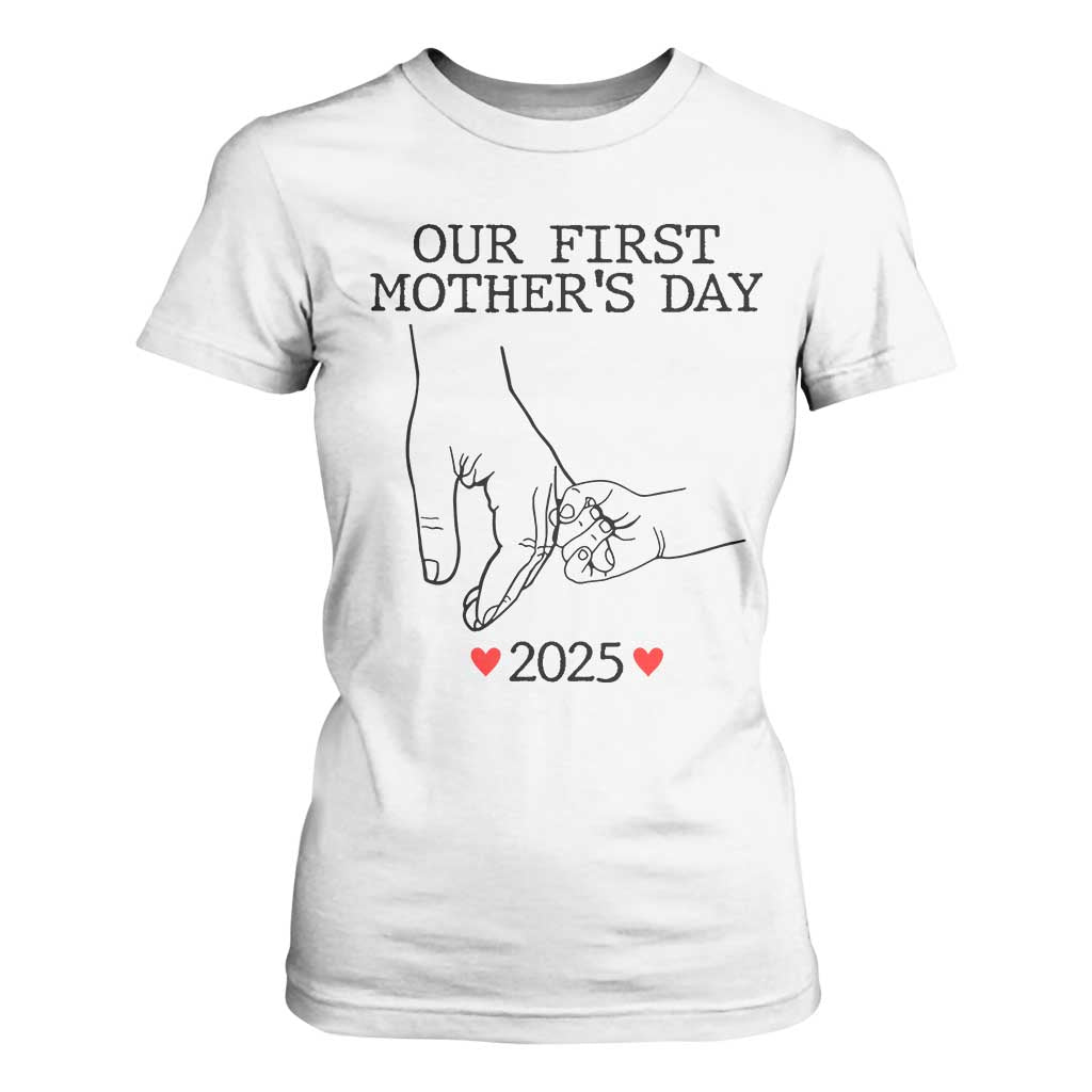 New Mom Est. 2025 T Shirt For Women First Mothers Day Matching Gift Light TS02 White Print Your Wear