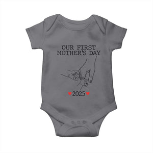 New Mom of Twins Est. 2025 Baby Onesie First Mothers Day Matching Gift Light TS02 Charcoal Print Your Wear