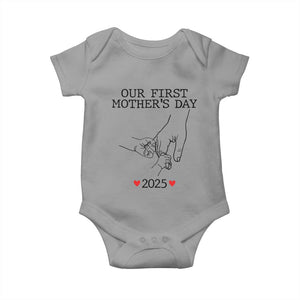 New Mom of Twins Est. 2025 Baby Onesie First Mothers Day Matching Gift Light TS02 Sport Gray Print Your Wear