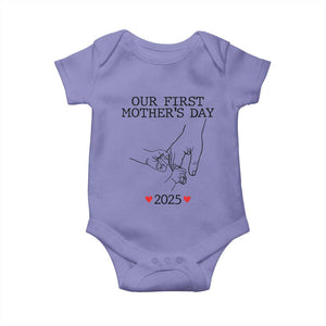 New Mom of Twins Est. 2025 Baby Onesie First Mothers Day Matching Gift Light TS02 Violet Print Your Wear