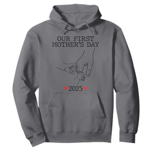 New Mom of Twins Est. 2025 Hoodie First Mothers Day Matching Gift Light TS02 Charcoal Print Your Wear
