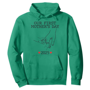 New Mom of Twins Est. 2025 Hoodie First Mothers Day Matching Gift Light TS02 Irish Green Print Your Wear