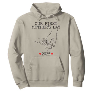 New Mom of Twins Est. 2025 Hoodie First Mothers Day Matching Gift Light TS02 Sand Print Your Wear