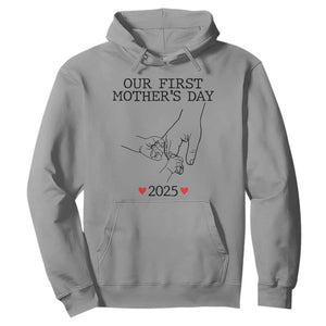 New Mom of Twins Est. 2025 Hoodie First Mothers Day Matching Gift Light TS02 Sport Gray Print Your Wear
