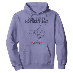 New Mom of Twins Est. 2025 Hoodie First Mothers Day Matching Gift Light TS02 Violet Print Your Wear