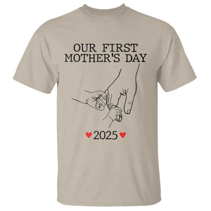 New Mom of Twins Est. 2025 T Shirt First Mothers Day Matching Gift Light TS02 Sand Print Your Wear
