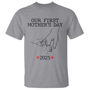 New Mom of Twins Est. 2025 T Shirt First Mothers Day Matching Gift Light TS02 Sport Gray Print Your Wear