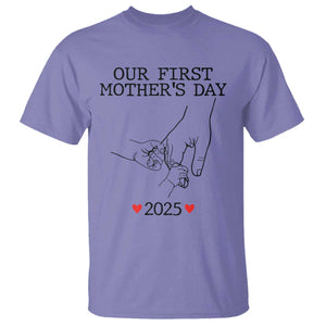 New Mom of Twins Est. 2025 T Shirt First Mothers Day Matching Gift Light TS02 Violet Print Your Wear