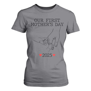 New Mom of Twins Est. 2025 T Shirt For Women First Mothers Day Matching Gift Light TS02 Charcoal Print Your Wear