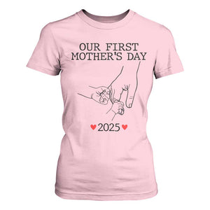 New Mom of Twins Est. 2025 T Shirt For Women First Mothers Day Matching Gift Light TS02 Light Pink Print Your Wear