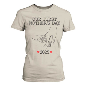 New Mom of Twins Est. 2025 T Shirt For Women First Mothers Day Matching Gift Light TS02 Sand Print Your Wear