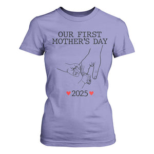 New Mom of Twins Est. 2025 T Shirt For Women First Mothers Day Matching Gift Light TS02 Violet Print Your Wear