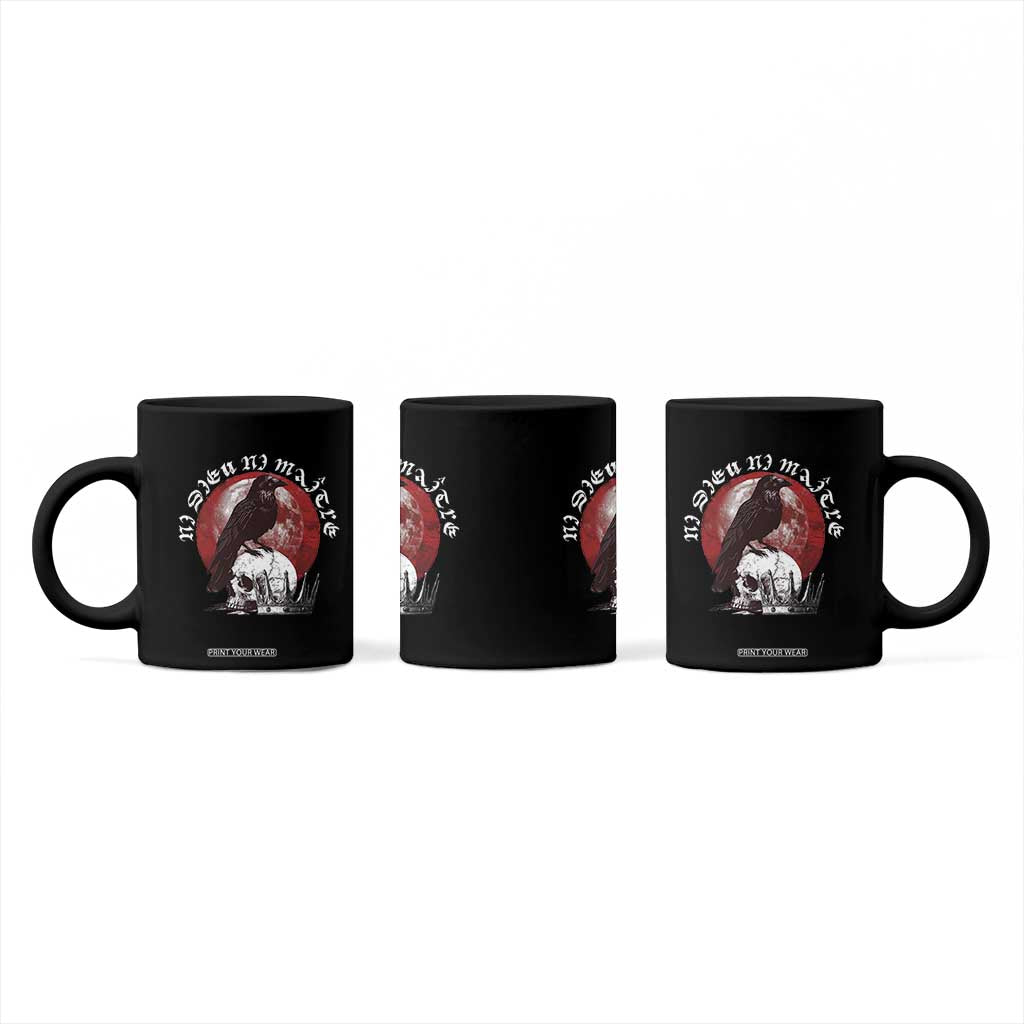Ni Dieu Ni Maitre No God No Masters Coffee Mug Raven Skull TS11 Print Your Wear