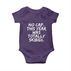 No Cap This Year Was Totally Skibidi Baby Onesie Gen A Slang Teachers TS10 Purple Print Your Wear