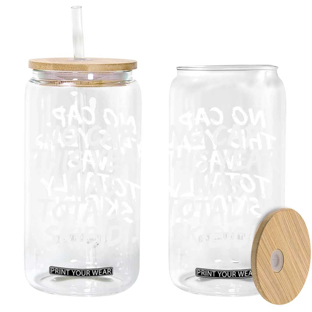 No Cap This Year Was Totally Skibidi Glass Can Gen A Slang Teachers TS10 Black Print Your Wear