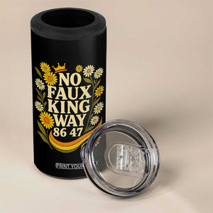 No Faux King Way 8647 4 in 1 Can Cooler Tumbler Subtle Resist 70s Retro Floral TS02 Print Your Wear