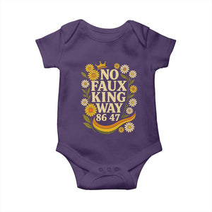 No Faux King Way 8647 Baby Onesie Subtle Resist 70s Retro Floral TS02 Purple Print Your Wear