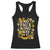 No Faux King Way 8647 Racerback Tank Top Subtle Resist 70s Retro Floral TS02 Black Print Your Wear