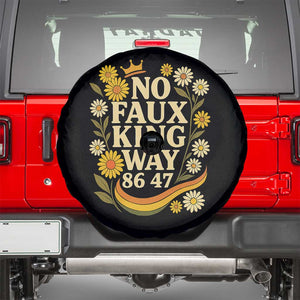 No Faux King Way 8647 Spare Tire Cover Subtle Resist 70s Retro Floral TS02 Black Print Your Wear