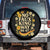 No Faux King Way 8647 Spare Tire Cover Subtle Resist 70s Retro Floral TS02 No hole Black Print Your Wear