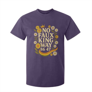 No Faux King Way 8647 T Shirt For Kid Subtle Resist 70s Retro Floral TS02 Purple Print Your Wear