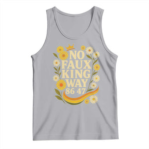 No Faux King Way 8647 Tank Top Subtle Resist 70s Retro Floral TS02 Athletic Heather Print Your Wear
