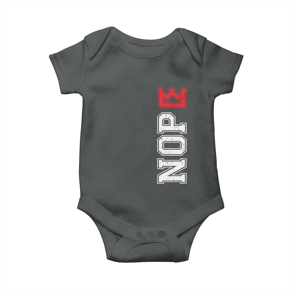 No Kings Baby Onesie In America Protest TS10 Dark Heather Print Your Wear