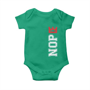 No Kings Baby Onesie In America Protest TS10 Irish Green Print Your Wear