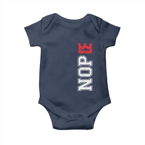 No Kings Baby Onesie In America Protest TS10 Navy Print Your Wear