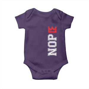No Kings Baby Onesie In America Protest TS10 Purple Print Your Wear