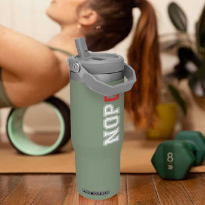 No Kings Flip Straw Tumbler In America Protest TS10 One Size: 30 oz Moss Green Print Your Wear