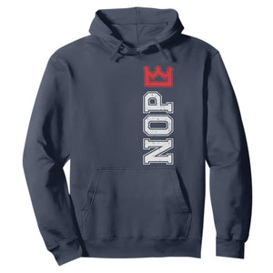 No Kings Hoodie In America Protest TS10 Navy Print Your Wear