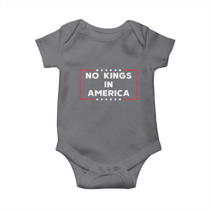 No Kings In America Baby Onesie Stars Stripes TS11 Charcoal Print Your Wear
