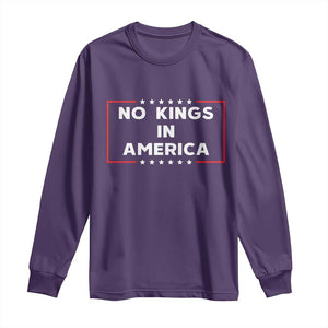 No Kings In America Long Sleeve Shirt Stars Stripes TS11 Purple Print Your Wear