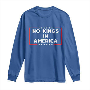 No Kings In America Long Sleeve Shirt Stars Stripes TS11 Royal Blue Print Your Wear