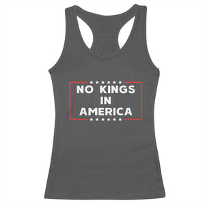 No Kings In America Racerback Tank Top Stars Stripes TS11 Dark Heather Print Your Wear