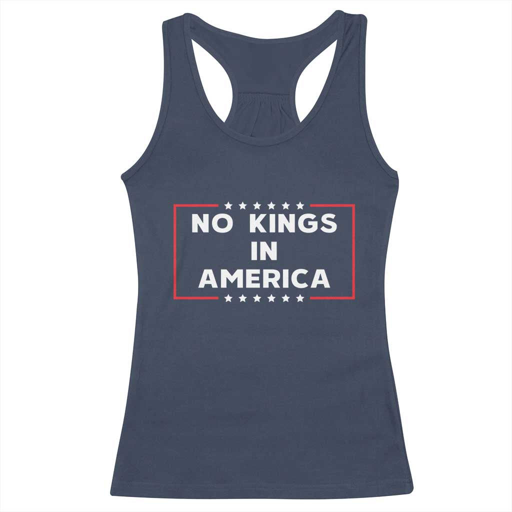 No Kings In America Racerback Tank Top Stars Stripes TS11 Navy Print Your Wear