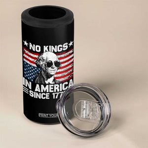 No Kings In America Since 1776 4 in 1 Can Cooler Tumbler George Washington US Flag Upside Down TS10 Print Your Wear