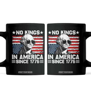 No Kings In America Since 1776 Coffee Mug George Washington US Flag Upside Down TS10 Black Print Your Wear